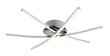 Moderne - Plafoniera Rabalux Cyclone LED 21W 1450lm 4000K metal plastic crom alb IP20