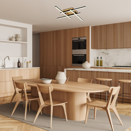Plafoniera Rabalux Demir LED 24W 1880lm 4000K metal black gold stil modern, IP20 71398 [7]