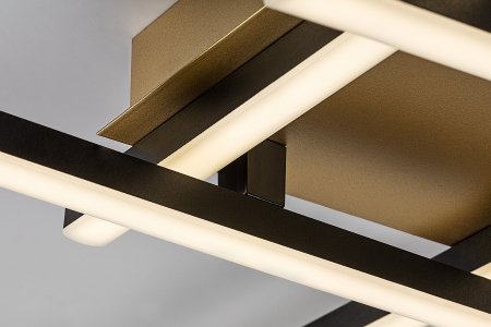 Plafoniera Rabalux Demir LED 24W 1880lm 4000K metal plastic negru/ auriu alb IP20 [3]