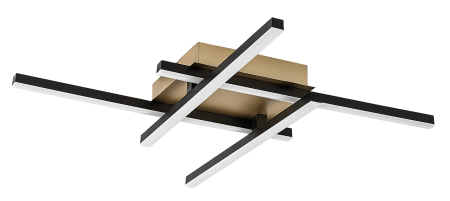 Plafoniera Rabalux Demir LED 24W 1880lm 4000K metal plastic negru/ auriu alb IP20 [1]