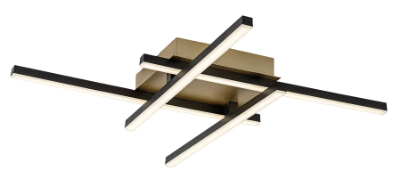 ILUMINAT - Plafoniera Rabalux Demir LED 24W 1880lm 4000K metal plastic negru/ auriu alb IP20