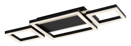 Moderne - Plafoniera Rabalux Donya LED 24W 1500lm 4000K metal acril negru alb IP20