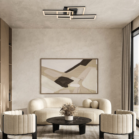 Plafoniera Rabalux Drusus LED 40W 3050lm 3000-6500K metal plastic negru alb IP20 [13]