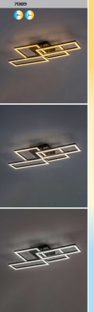 Plafoniera Rabalux Drusus LED 40W 3050lm 3000-6500K metal plastic negru alb IP20 [9]