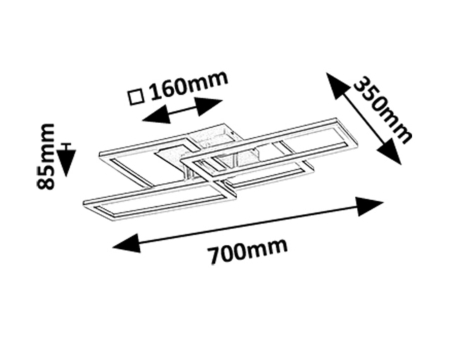 Plafoniera Rabalux Drusus LED 40W 3050lm 3000-6500K metal plastic negru alb IP20 [12]