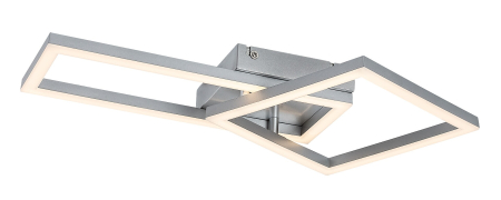 Plafoniere - Plafoniera Rabalux Ellinor LED 24W 2020lm 3000K metal plastic crom alb IP20