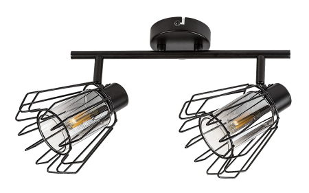 Plafoniera Rabalux Emerencia E14 E14 2x MAX 40W metal black stil industrial, IP20 73068 [1]