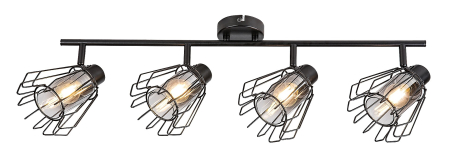 Moderne - Plafoniera Rabalux Emerencia E14 E14 4x MAX 40W metal black stil industrial, IP20 73070