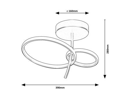 Plafoniera Rabalux Emilion LED 24W 1450lm 4000K metal silicon negru/ auriu alb IP20 [6]