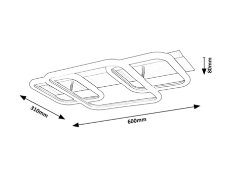 Plafoniera Rabalux Fandral LED 42W 3800lm 4000K metal plastic crom satin alb IP20 [3]