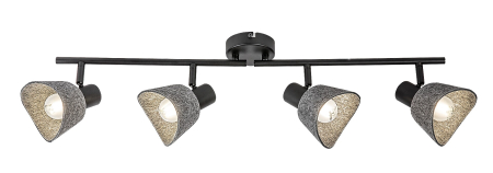 Plafoniera Rabalux Farelia E14 E14 4X MAX 10W metal black stil modern, IP20 73008 [2]