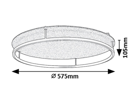 Plafoniera Rabalux Farenzo LED 40W 2000lm 3000, 4000 metal/ fetru black stil modern 230V, 50Hz IP20 71033 [6]