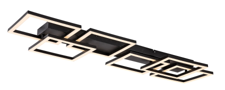 Moderne - Plafoniera Rabalux Fatma LED 40W 3500lm 3000-6500K metal plastic negru alb IP20