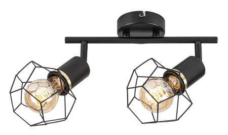 ILUMINAT - Plafoniera Rabalux Fran E27 E27 2x MAX 40W   metal mat black stil vintage 230V, 50Hz IP20 71066