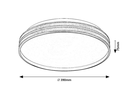 Plafoniera Rabalux Gandor LED 24W 1850lm "3000 metal black stil modern 230V, 50Hz IP20 71141 [9]