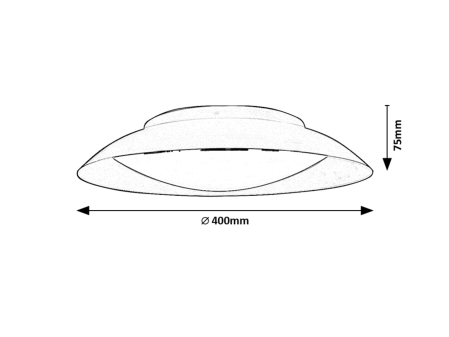 Plafoniera Rabalux Hafsa LED 24W 1250lm 3000 metal black gold stil modern 230V, 50Hz IP20 71187 [5]