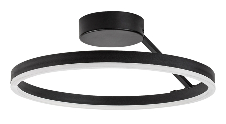 Plafoniera Rabalux Isaure LED 24W 1600lm 3000, 4000, 6500K metal acril negru alb IP20 [1]