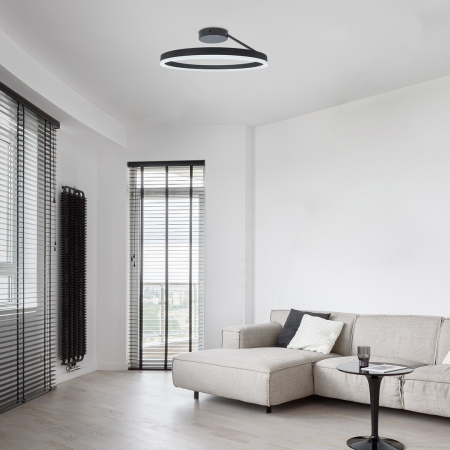 Plafoniera Rabalux Isaure LED 24W 1600lm 3000, 4000, 6500K metal acril negru alb IP20 [10]