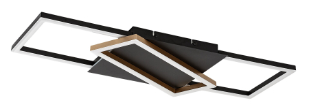 Plafoniera Rabalux Kitlee LED 40W 3600lm 3000K-6500K metal black gold stil modern, IP20 71391 [1]