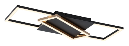 Moderne - Plafoniera Rabalux Kitlee LED 40W 3600lm 3000-6500K metal plastic negru/ auriu alb IP20