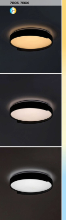Plafoniera Rabalux Laleh LED 48W 3000lm 3000-6500 metal black stil modern 230V, 50Hz IP20 71306 [7]