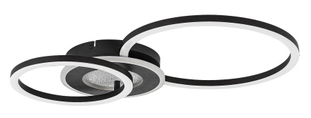 Plafoniera Rabalux Lureo LED 24W 1580lm 3000K-6500K metal mat black stil modern, IP20 71485 [1]
