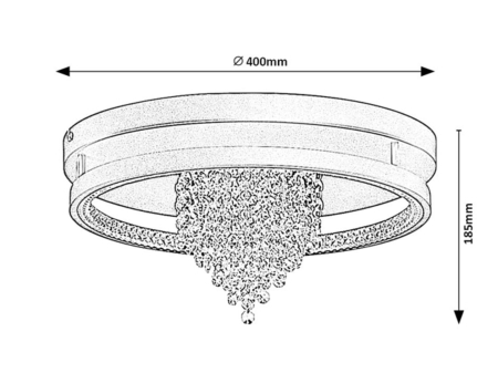 Plafoniera Rabalux Maribell LED 30W 1450lm 3000K, 3500K, 4000K metal black stil, IP20 71353 [5]