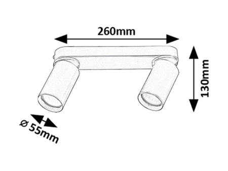 Plafoniera Rabalux Mirina GU10 2X MAX 5W  metal aluminiu auriu IP20 [4]
