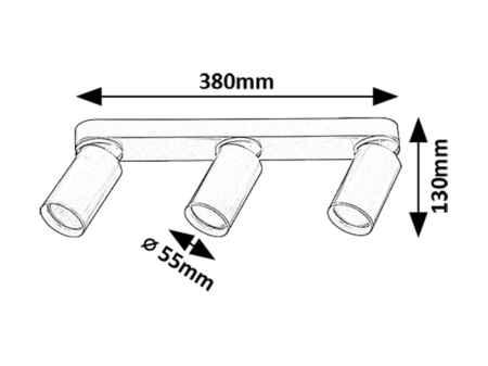 Plafoniera Rabalux Mirina GU10 3X MAX 5W  metal aluminiu auriu IP20 [4]