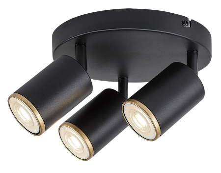 Moderne - Plafoniera Rabalux Nolie GU10 GU10 3x MAX 15W metal mat black stil modern, IP20 73109
