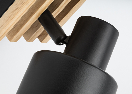 Plafoniera Rabalux Noxelle E14 E14 2X MAX 10W metal/ lemn mat black wood stil scandinav, IP20 73421 [4]