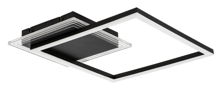 Plafoniera Rabalux Ottavia LED 24W 2000lm 3000K metal acril negru alb IP20 [1]