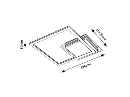 Plafoniera Rabalux Ottavia LED 24W 2000lm 3000K metal acril negru alb IP20 [6]