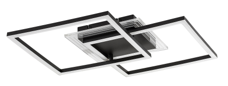 Plafoniera Rabalux Ottavia LED 28W 2300lm 3000K metal acril negru alb IP20 [1]