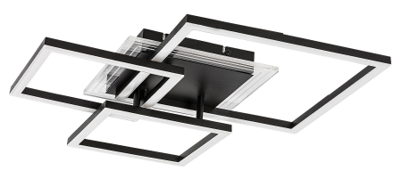 Plafoniera Rabalux Ottavia LED 40W 3100lm 3000K metal acril negru alb IP20 [1]