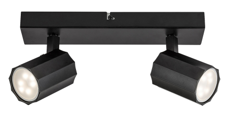 Plafoniera Rabalux Rogelio GU10 2X MAX 5W  metal aluminiu negru mat IP20 [2]