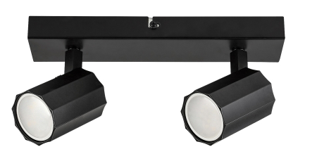 Moderne - Plafoniera Rabalux Rogelio GU10 2X MAX 5W  metal aluminiu negru mat IP20
