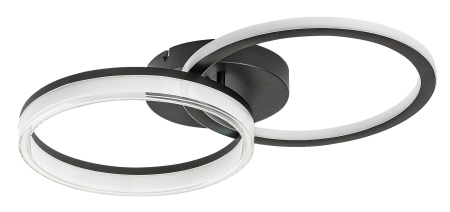 Plafoniera Rabalux Seraphiel LED 38W 3100lm 3000K-6500K metal black stil modern, IP20 71479 [1]