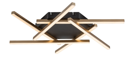 Plafoniera Rabalux Severine LED 40W 2060lm 3000K metal black gold stil modern, IP20 71365 [2]