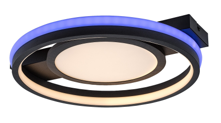 Plafoniera Rabalux Shirin LED 40W 2100lm 3000K-6500K metal black stil modern, IP20 71401 [1]