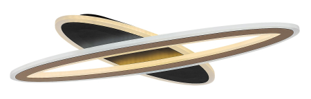 Plafoniere - Plafoniera Rabalux Taneli2 LED 70W 6250lm 3000K,4000K,6000 metal black gold stil modern, IP20 71313