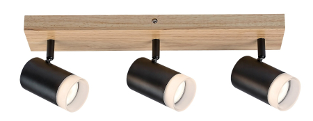 Plafoniera Rabalux Toras GU10 GU10 3X MAX 5W   lemn wood stil scandinav 230V, 50Hz IP20 73123 [1]