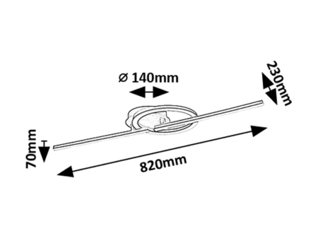 Plafoniera Rabalux Twisterra LED 24W 1800lm 4000 metal black stil modern 230V, 50Hz IP20 71395 [5]