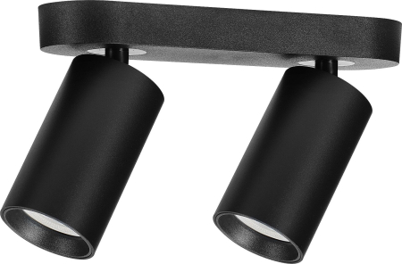 Plafoniere - Plafoniera Rabalux Yorli GU10 2x MAX 7W  aluminiu plastic negru IP20