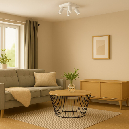 Plafoniera Rabalux Yorli GU10 4x MAX 7W  aluminiu plastic alb IP20 [2]