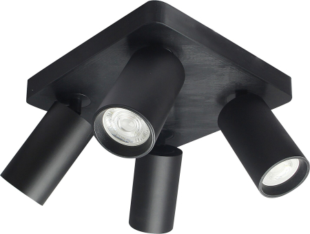 Moderne - Plafoniera Rabalux Yorli GU10 GU10 4x MAX 7W aluminiu black stil, IP20 73084