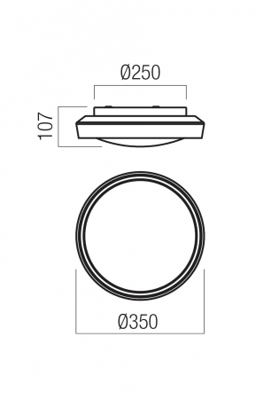 PLAFONIERĂ REDO ARCA PL LED 24W 3000/4000K SWH/SMOKE BLACK (5.1.2) [1]