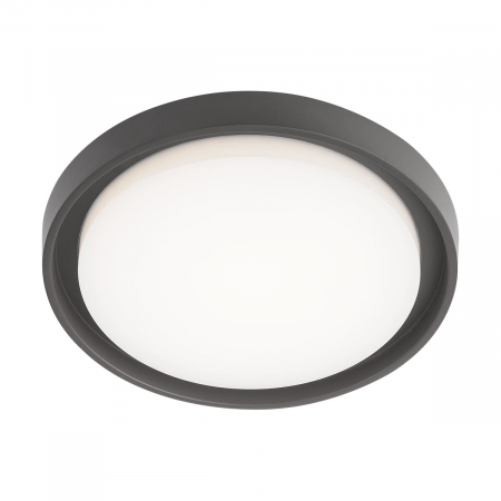BLACK FRIDAY 2024 - Plafoniera REDO Bezel 9184 LED 30W 3000K 2550lm Aluminiu Gri InchisDispersor Opal IP54