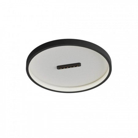 Moderne - Plafoniera Redo Button, negru mat, LED, 37W, 2245 lumeni, alb cald 3000K, D.42 cm, 01-3828