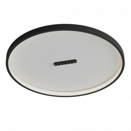Moderne - Plafoniera Redo Button, negru mat, LED, 52W, 3480 lumeni, alb cald 3000K, D.61 cm, 01-3832